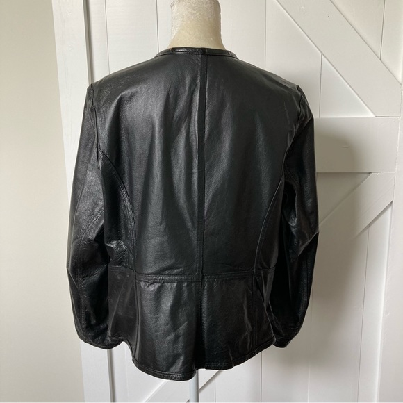 Chico’s genuine Leather reversible jacket metallic & black women’s M, 12 - Picture 7 of 12